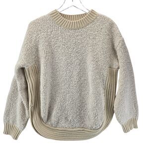 Sovere‎ Sweater Womens Small Faux Sherpa Neutrals Ivory Designer Australia Boho